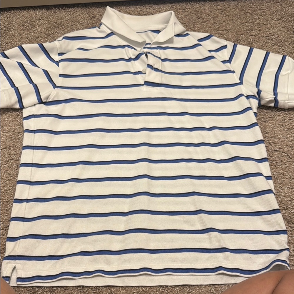Uniqlo Polo Shirt - Blue and White